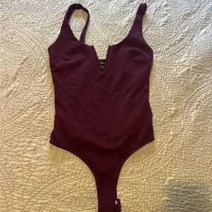 Lulu's Burgundy Bodysuit